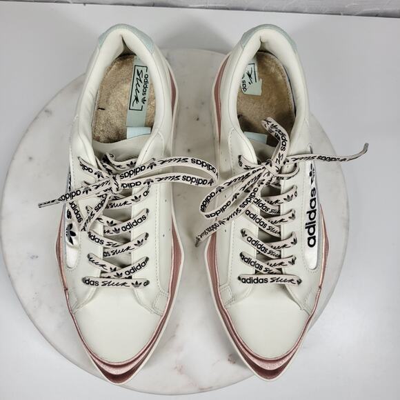 Adidas HyperSleek Womens 10 Off White Copper Metallic Platform Sneaker Shoe - Picture 9 of 16